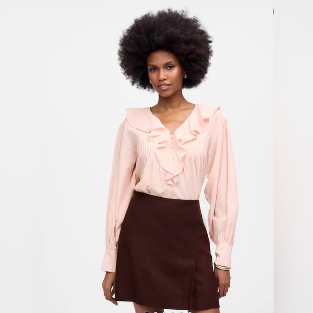 Pleated Linen Mini Skirt